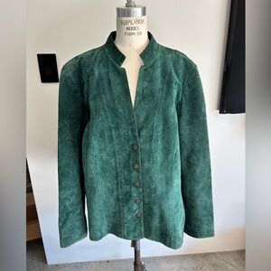 Beautiful green leather jacket